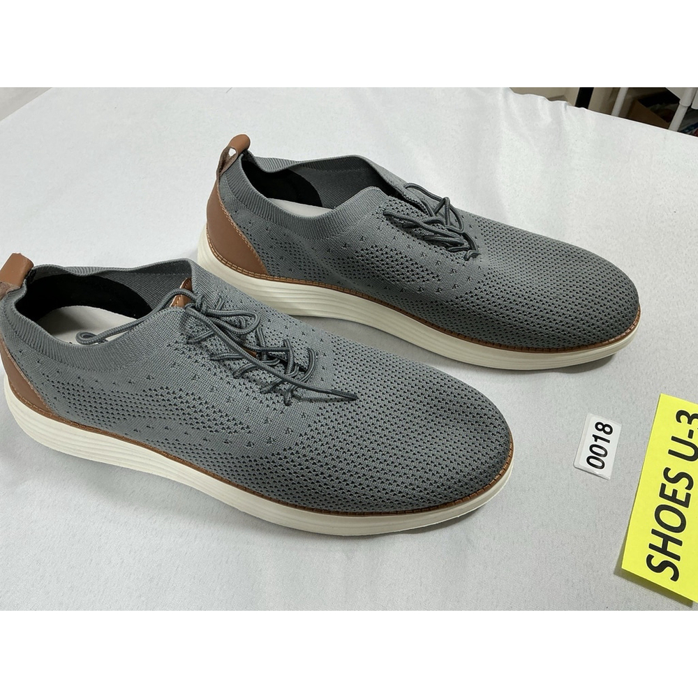 Men’s NWOT Vilocy Lace Up Oxford Sneakers Gray Size Eu 47 Us 12.5 Gray/brown